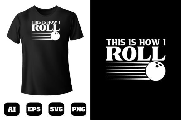 Bowling T-shirt Design 55: A Modern Vector Asset