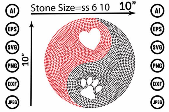 Dog Love Rhinestone Design: A Sparkling Asset for Modern Creators