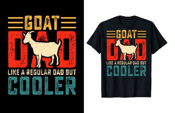Goat Dad Father's Day T-Shirt Design
