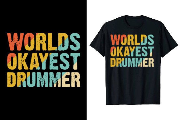 Musician Vintage Drummer T-shirt Design