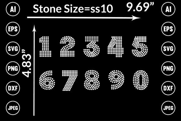 Number Rhinestone Templates: A Sparkle for Your Design Projects