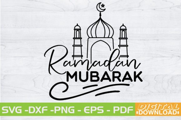 Ramadan Mubarak SVG Design for Creative Projects
