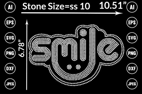 Smile, Rhinestone Templates Design: Instant Download for Creative Projects