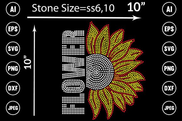 Sunflower Rhinestone Design: A Sparkling Asset for Modern Creators