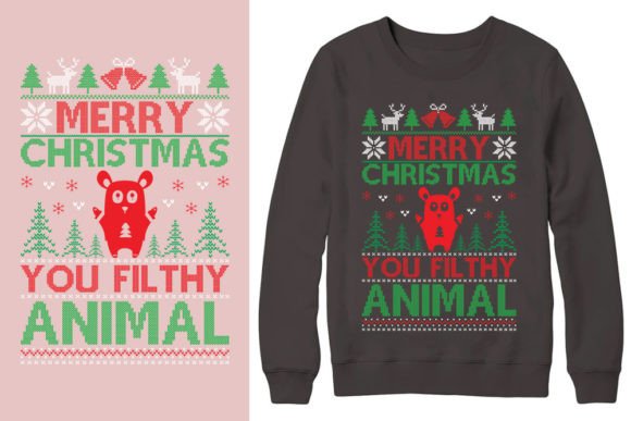 Ugly Christmas Sweater Design: Festive Graphic Assets